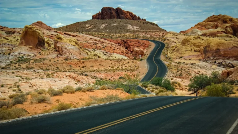 Desert countryside road in New Mexico Permian Basin region