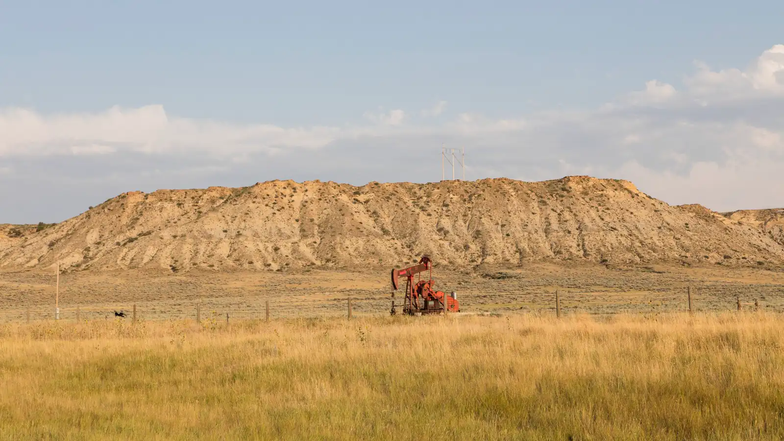 Lone pumpjack near Glenrock, Converse County, Wyoming
